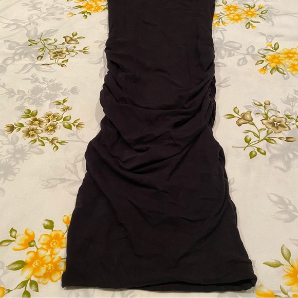 James Perse Size 0 Black Ruched T-Shirt Dress - Picture 5 of 7